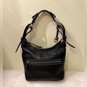Dooney & Bourke Black Pebbled Leather Hobo Bag